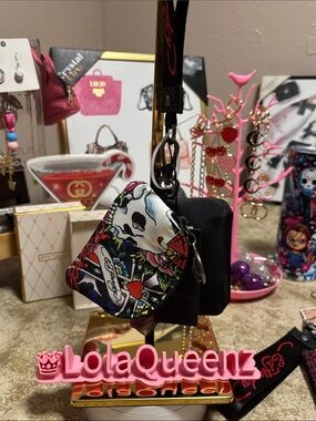 Ed Hardy Pouch Keychain NWT